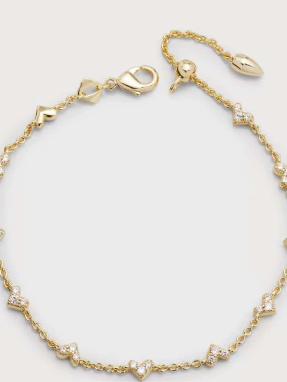 Kendra Scott haven crystal heart chain bracelet - Picture 1 of 2